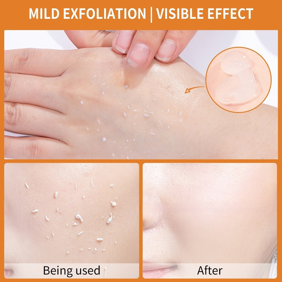 Orange Enzyme Exfoliating Gel Facial Deep Cleansing Moisturizing Gentle Rubbing Mud Exfoliating Skin