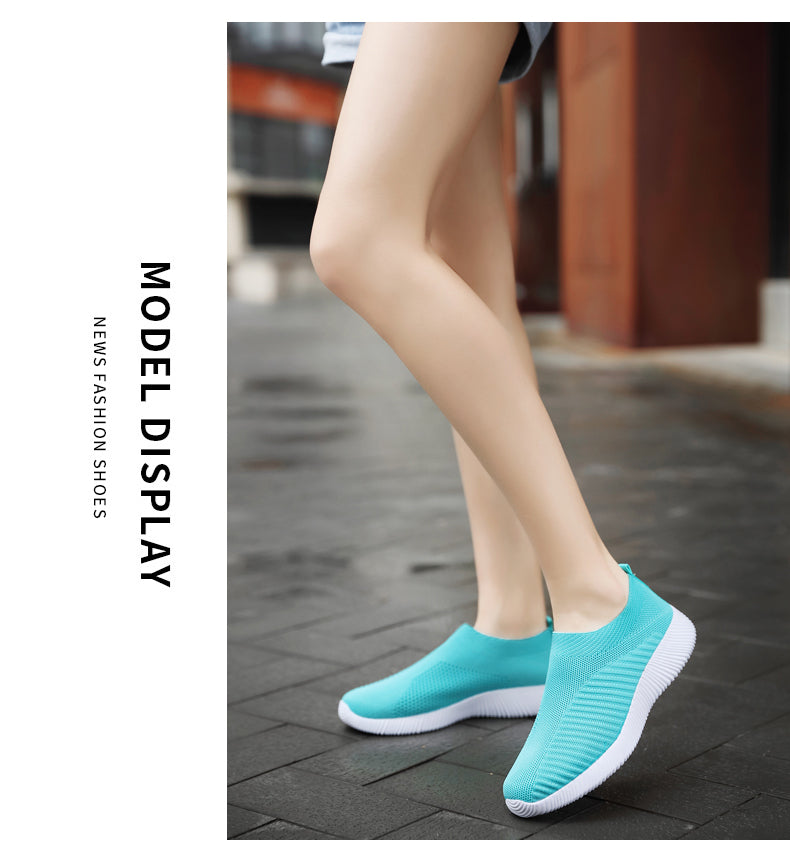 Women Vulcanized Shoes: High-Quality Slip-On Sneakers and Flats for Comfortable Walking and LoafingWalking Flat