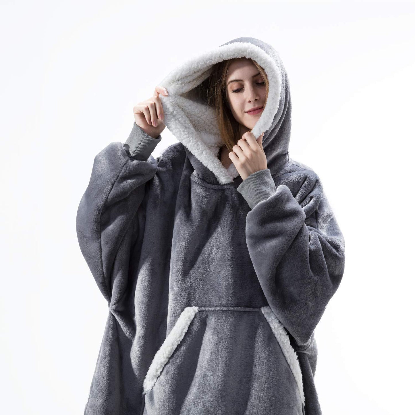 Oversized Hoodies Sweatshirt Women Winter Hoodies Fleece Blanket With Sleeves Pullover Oversize Women Hoody Sweatshirts