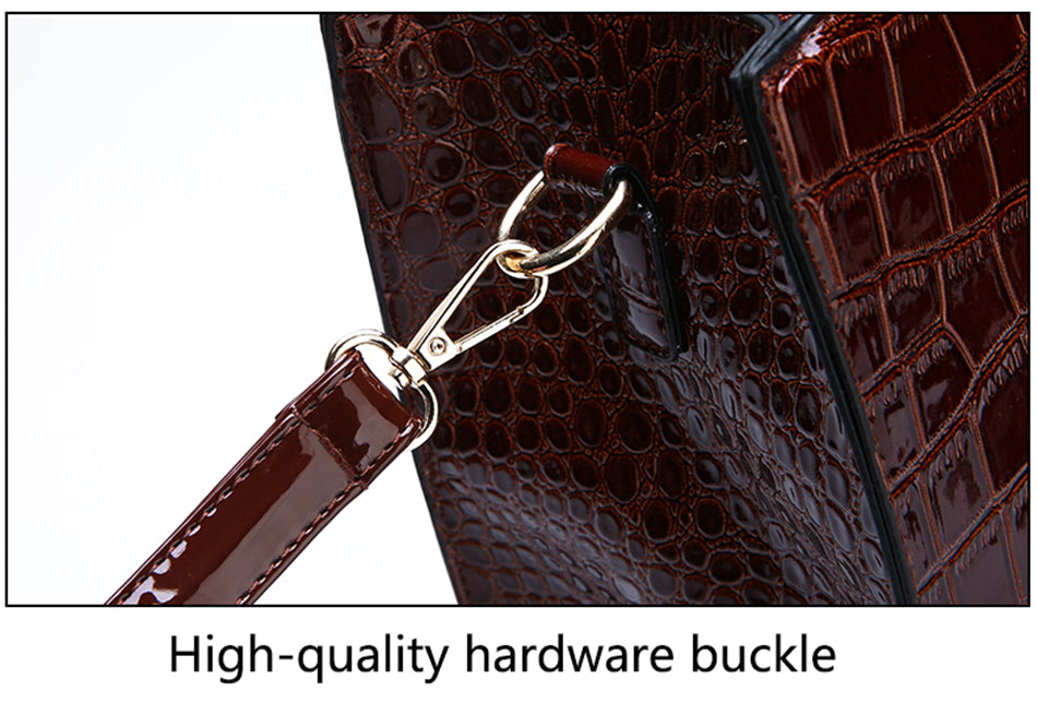 Leather Women Bags, Crocodile Female Crossbody Shoulder Hand Bags, Women High Quality Handbags