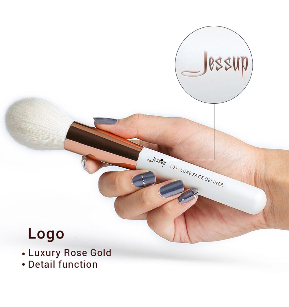 Professional Makeup brushes set, 6- 25pcs Makeup brush Natural Synthetic Foundation Powder Highlighter Pearl White T215