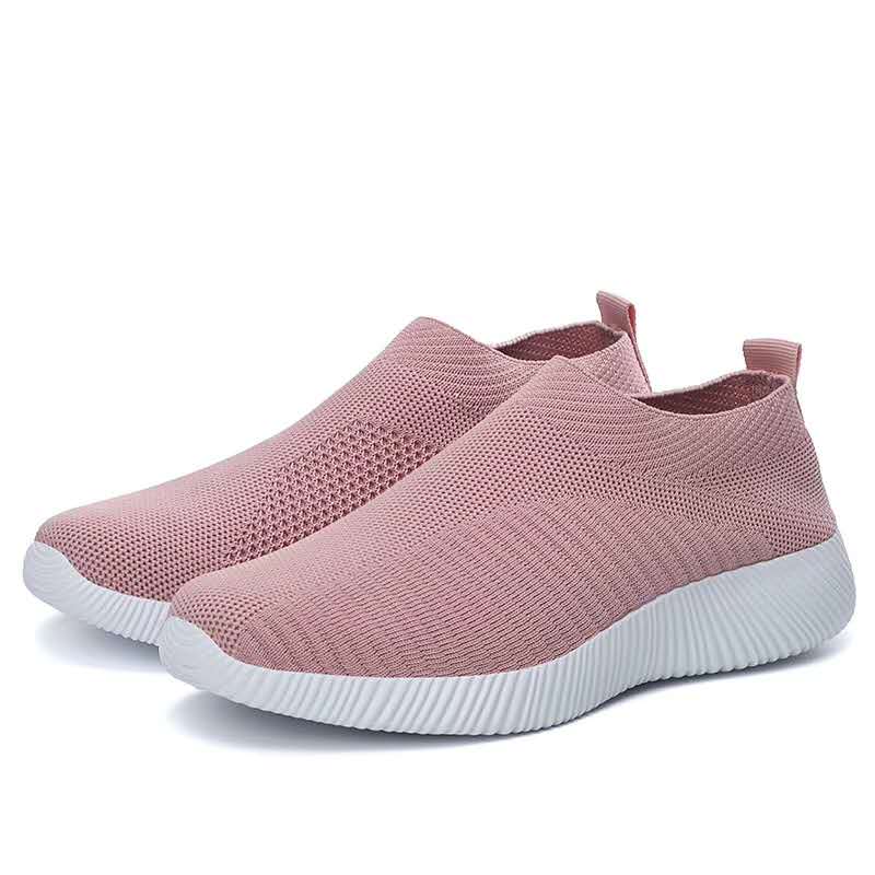 Women Vulcanized Shoes: High-Quality Slip-On Sneakers and Flats for Comfortable Walking and LoafingWalking Flat