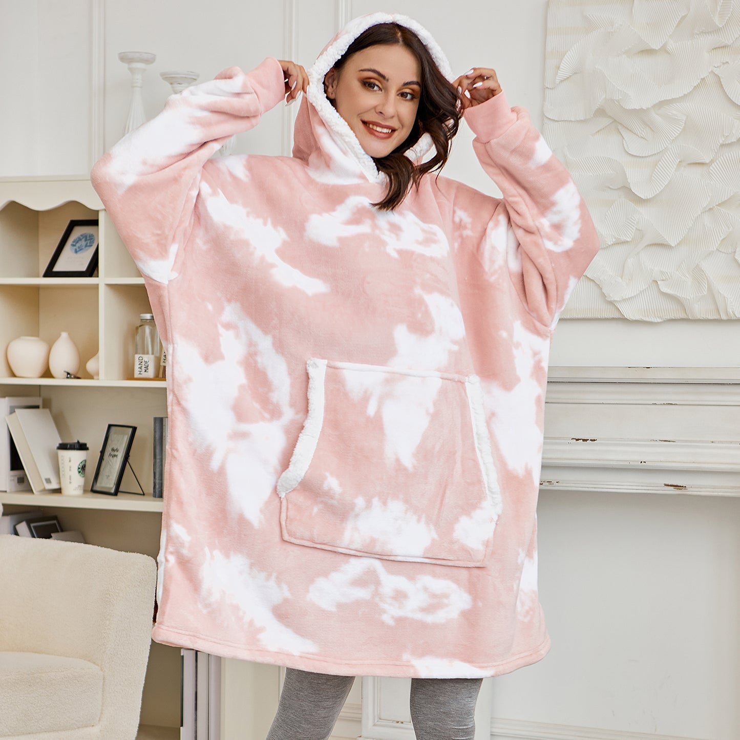 Oversized Hoodies Sweatshirt Women Winter Hoodies Fleece Blanket With Sleeves Pullover Oversize Women Hoody Sweatshirts