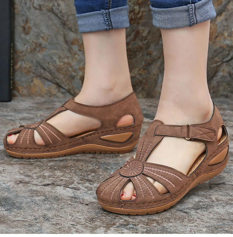 Sandales d'été pour femmes, chaussures pour femmes à fond souple, sandales à plateforme, talons gladiateur