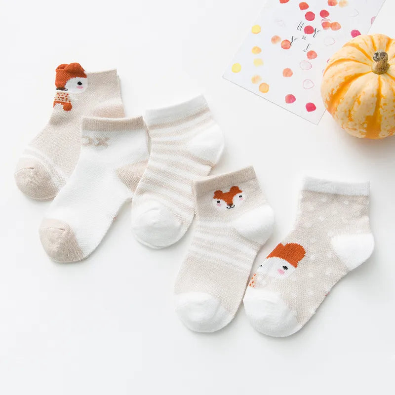 5 paires/lot 0-2Y chaussettes pour bébé, chaussettes pour bébé pour filles, maille de coton, chaussettes mignonnes pour nouveau-né garçon en bas âge, vêtements pour bébé