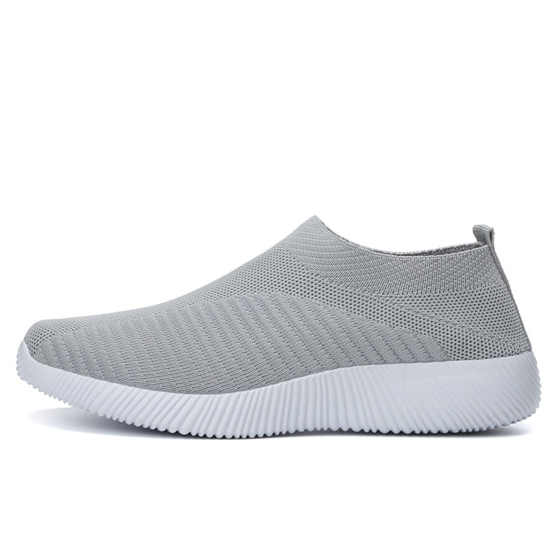 Women Vulcanized Shoes: High-Quality Slip-On Sneakers and Flats for Comfortable Walking and LoafingWalking Flat