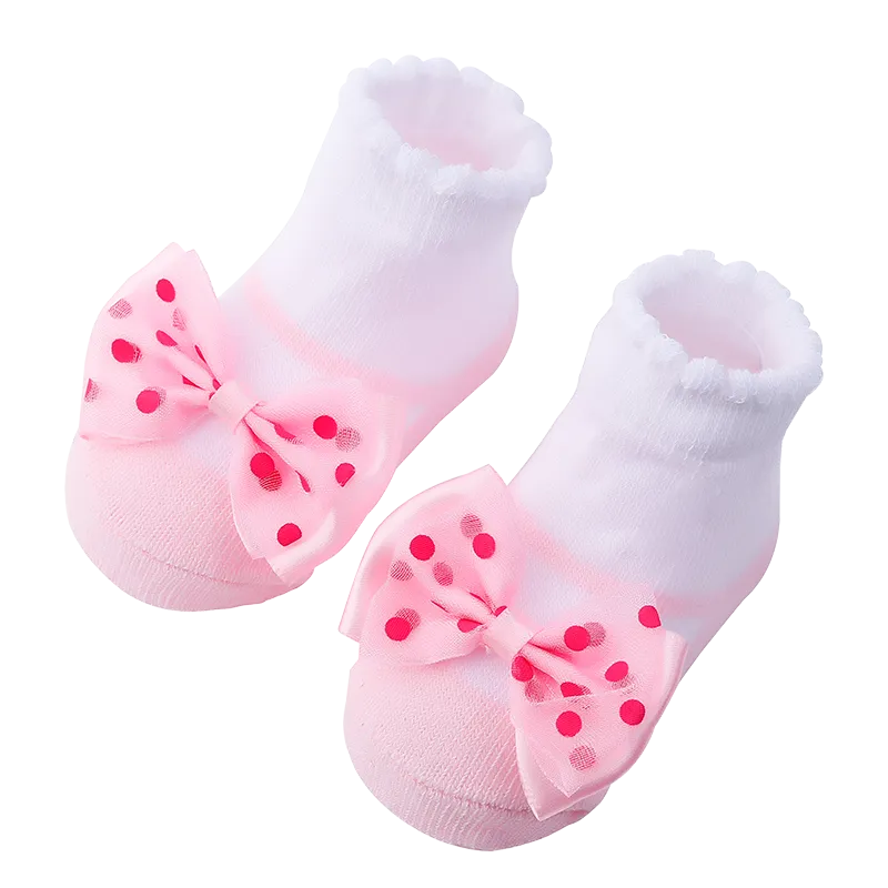 5 paires/lot chaussettes pour nouveau-né, chaussettes en coton pour nourrissons, jolies chaussettes courtes pour bébés filles