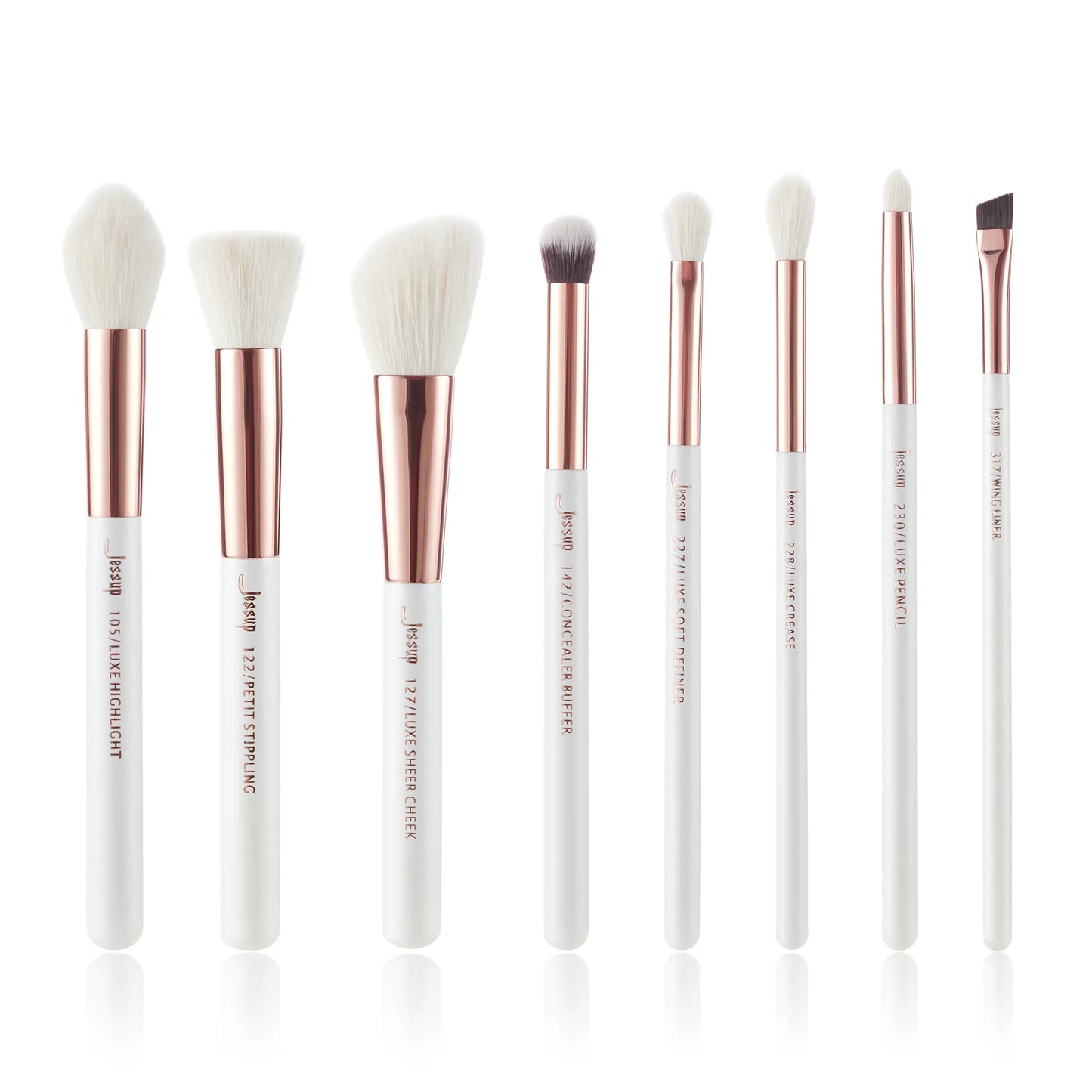 Professional Makeup brushes set, 6- 25pcs Makeup brush Natural Synthetic Foundation Powder Highlighter Pearl White T215