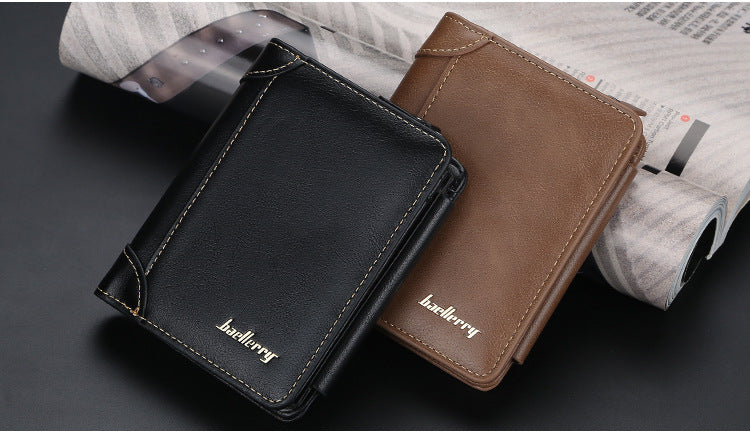 Leather Men Wallets High Quality, Zipper Desigh, Card Holder, Vintage Coin Holder, Men Wallets