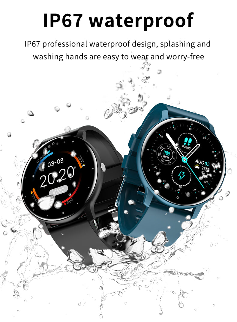 Montre intelligente hommes plein écran tactile Sport Fitness montre IP67 étanche Bluetooth Smartwatch hommes