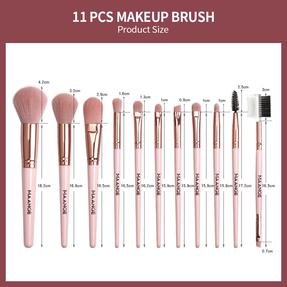 Make-up-Pinsel Pro Pink Brush, Set Puder-Lidschatten-Mischung, Eyeliner-Wimpern-Augenbrauen-Make-up, Beauty-Kosmetikpinsel