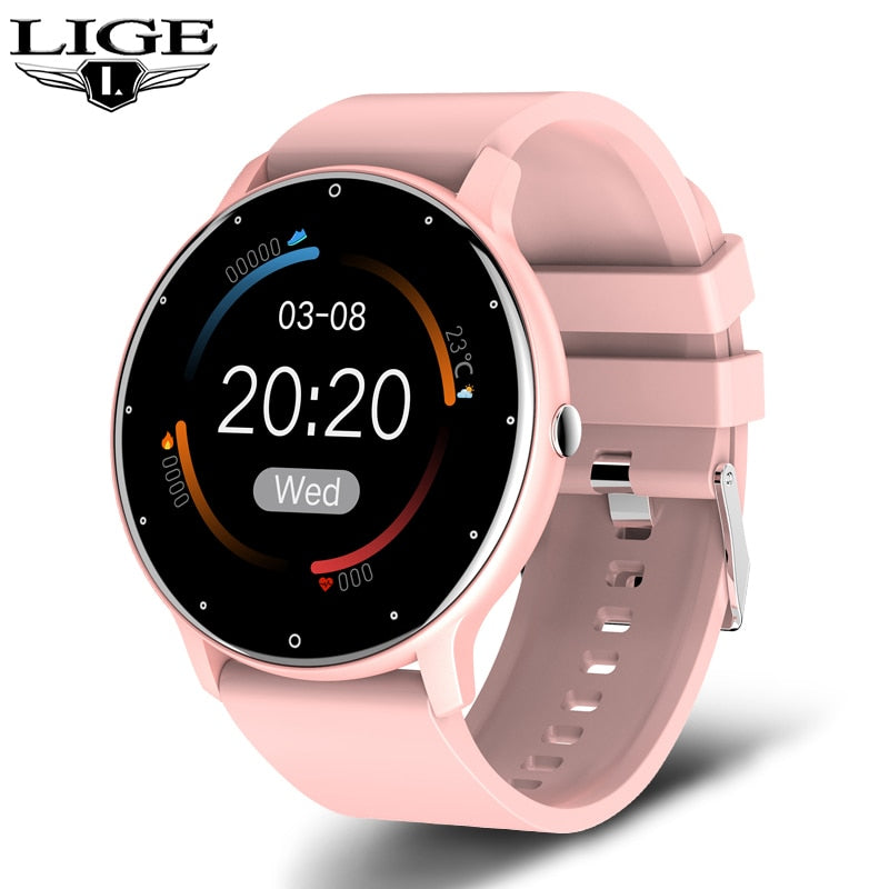 Montre intelligente traqueur d'activité en temps réel moniteur de fréquence cardiaque sport femmes montre intelligente hommes horloge Android, IOS