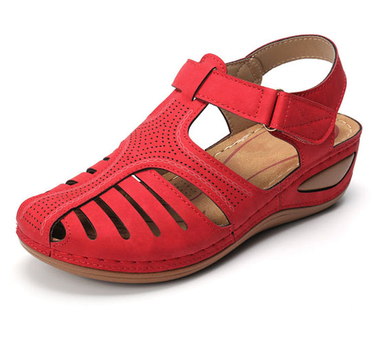 Sommer-Damensandalen, Damenschuhe mit weichem Boden, Plateausandalen, Gladiator-Absätze