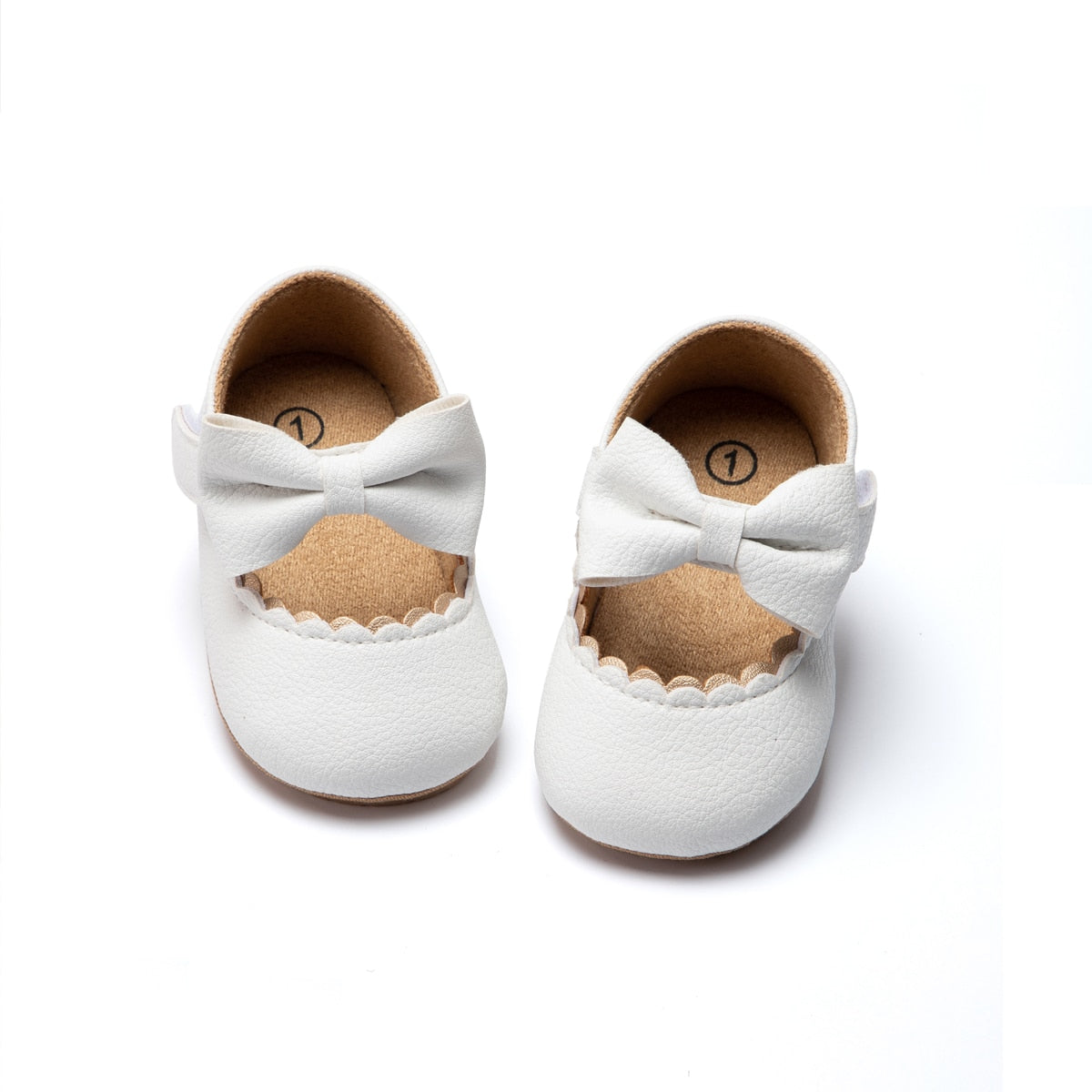 Chaussures décontractées pour bébé : premier marcheur plat avec nœud papillon pour bébé avec semelle souple en caoutchouc antidérapant pour nouveau-nés.