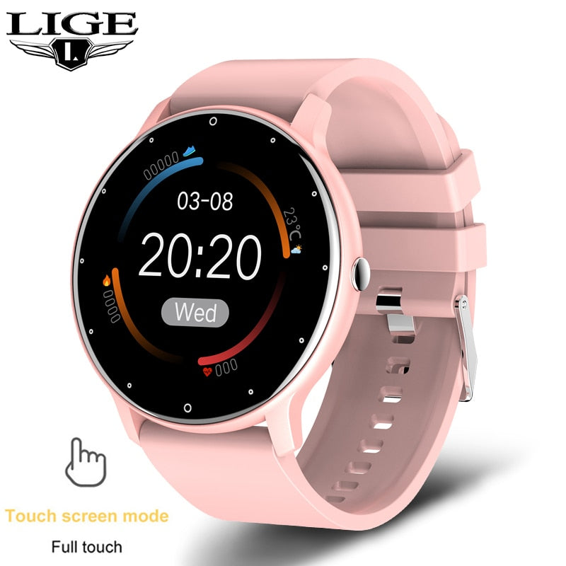 Montre intelligente hommes plein écran tactile Sport Fitness montre IP67 étanche Bluetooth Smartwatch hommes