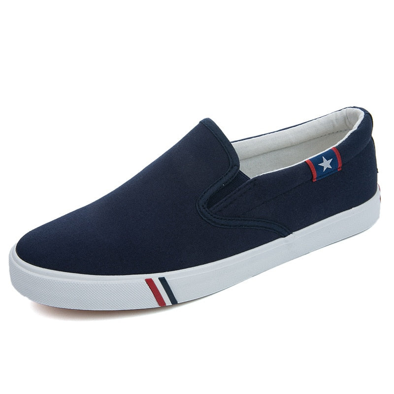 Mens Shoes Canvas Spring, Summer Slip-on Unisex, Fashion Sneakers Flats Breathable, Light Lovers Shoes Footwear