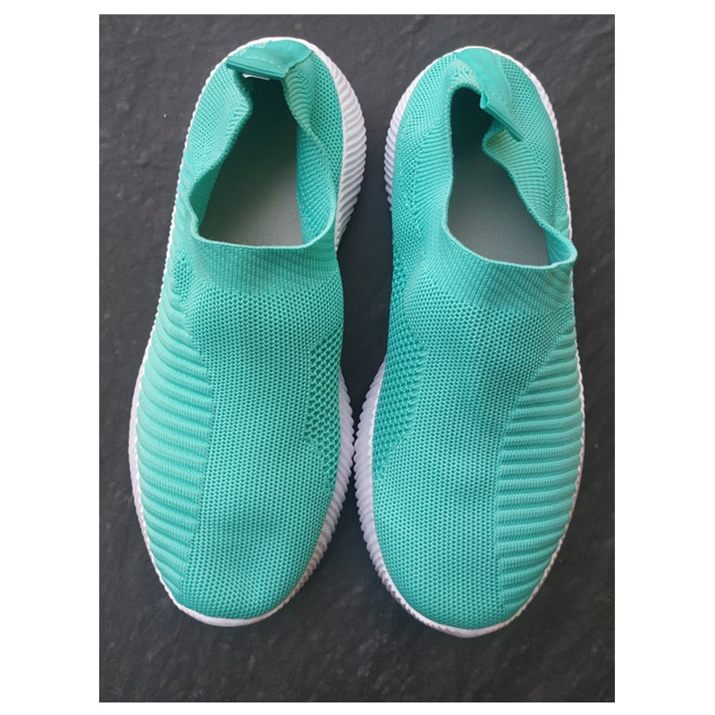 Women Vulcanized Shoes: High-Quality Slip-On Sneakers and Flats for Comfortable Walking and LoafingWalking Flat