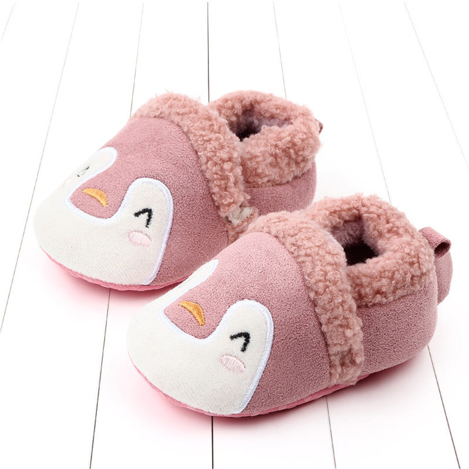 Baby Shoes Adorable Infant Slippers Toddler Baby Boy Girl Knit Crib Shoes Cute Cartoon Anti-slip Prewalker Baby Slippers