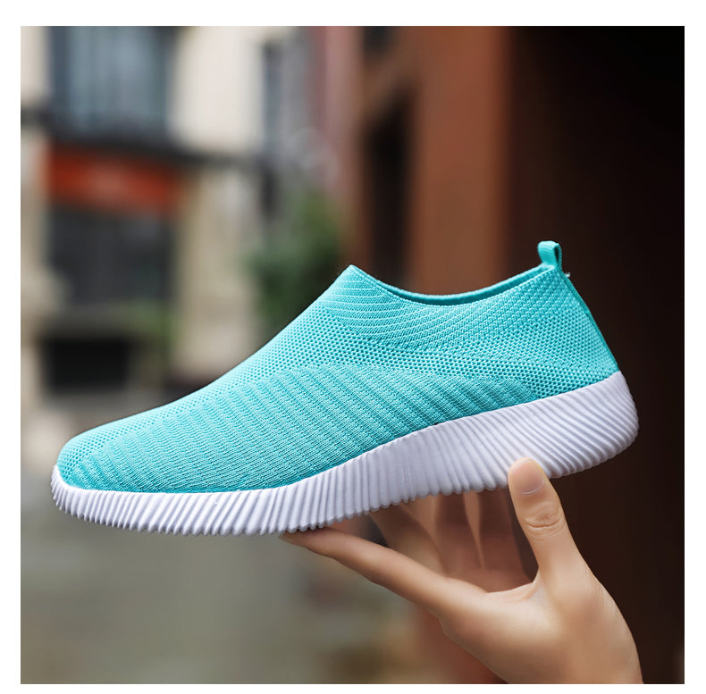 Women Vulcanized Shoes: High-Quality Slip-On Sneakers and Flats for Comfortable Walking and LoafingWalking Flat