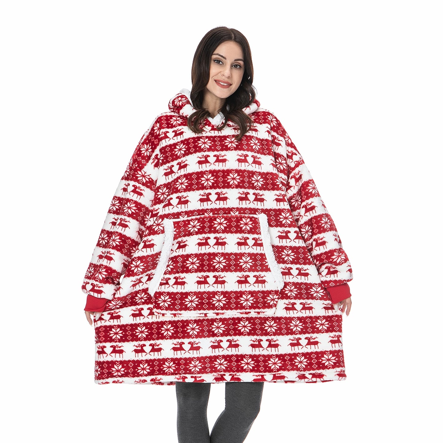 Oversized Hoodies Sweatshirt Women Winter Hoodies Fleece Blanket With Sleeves Pullover Oversize Women Hoody Sweatshirts