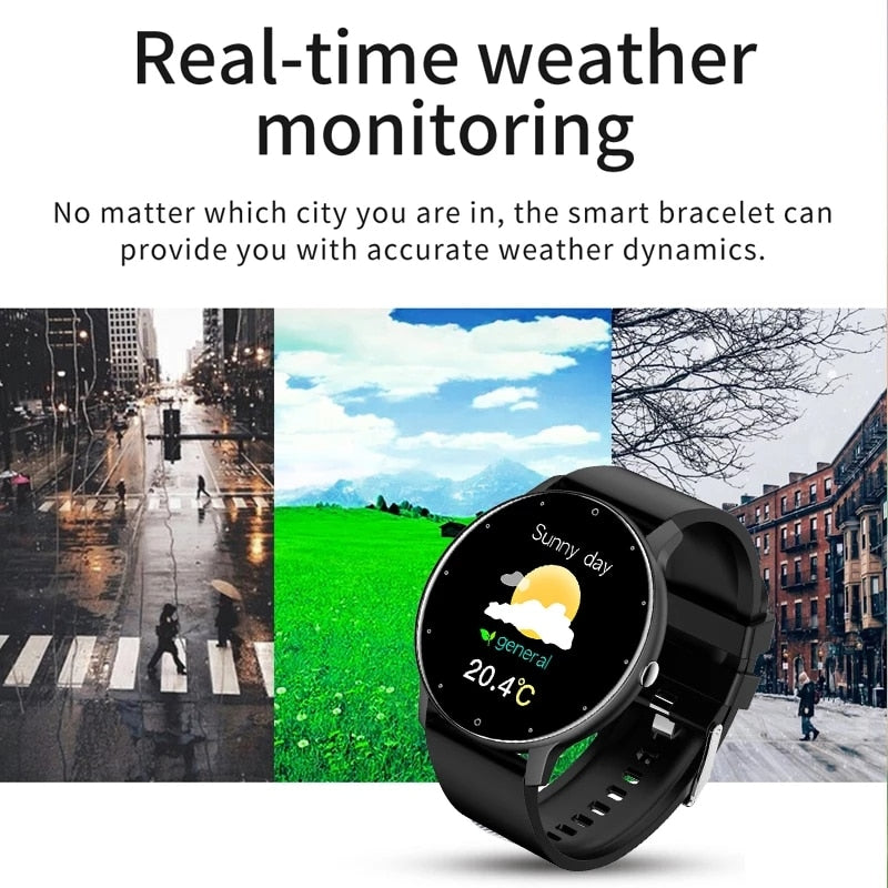 Montre intelligente hommes plein écran tactile Sport Fitness montre IP67 étanche Bluetooth Smartwatch hommes