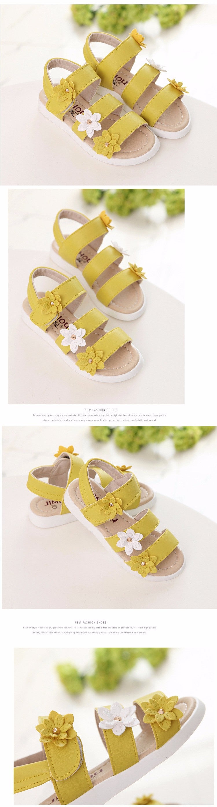 Summer Floral Princess Sandals for Girls - Stylish Gladiator Design with Sweet Softness and High Quality