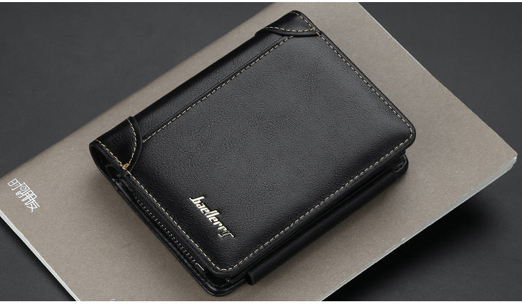 Leather Men Wallets High Quality, Zipper Desigh, Card Holder, Vintage Coin Holder, Men Wallets