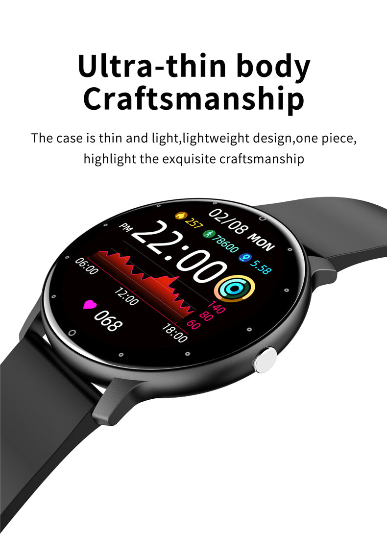 Smart Watch Men Full Touch Screen Sport Fitness Watch IP67 Waterproof Bluetooth Smartwatch Men