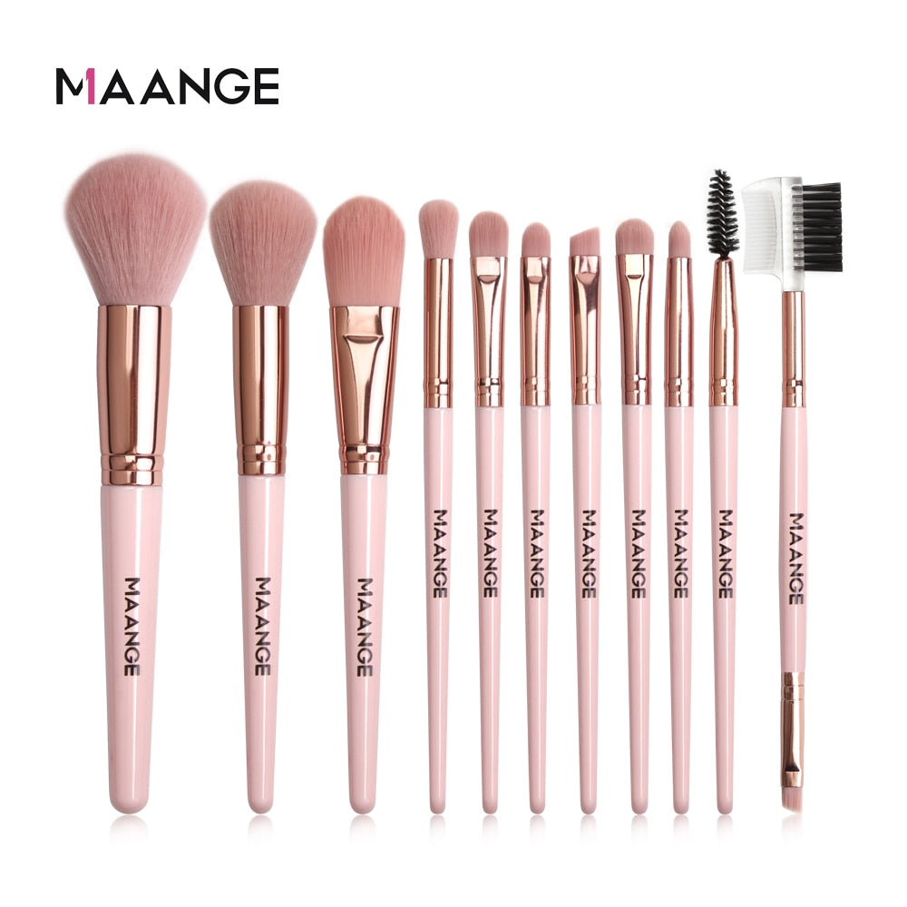 Make-up-Pinsel Pro Pink Brush, Set Puder-Lidschatten-Mischung, Eyeliner-Wimpern-Augenbrauen-Make-up, Beauty-Kosmetikpinsel