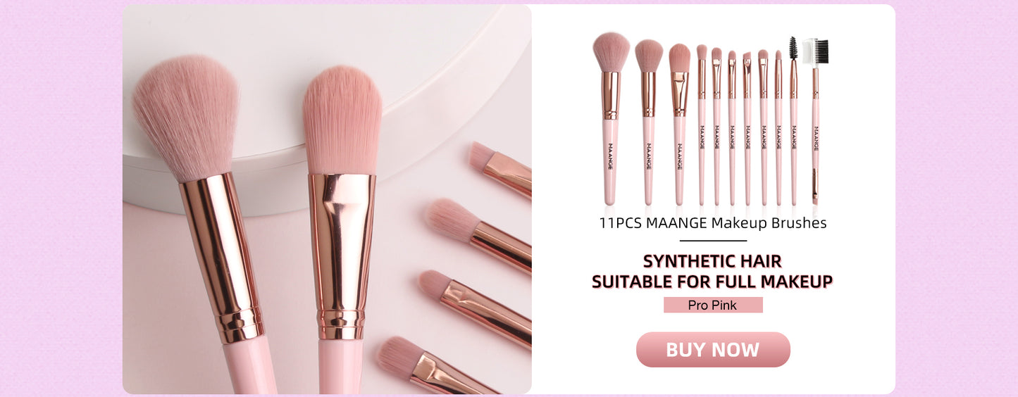 Make-up-Pinsel Pro Pink Brush, Set Puder-Lidschatten-Mischung, Eyeliner-Wimpern-Augenbrauen-Make-up, Beauty-Kosmetikpinsel