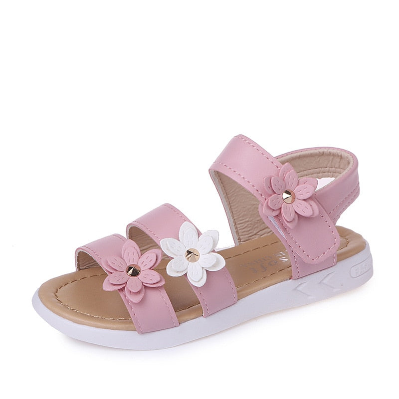 Summer Floral Princess Sandals for Girls - Stylish Gladiator Design with Sweet Softness and High Quality