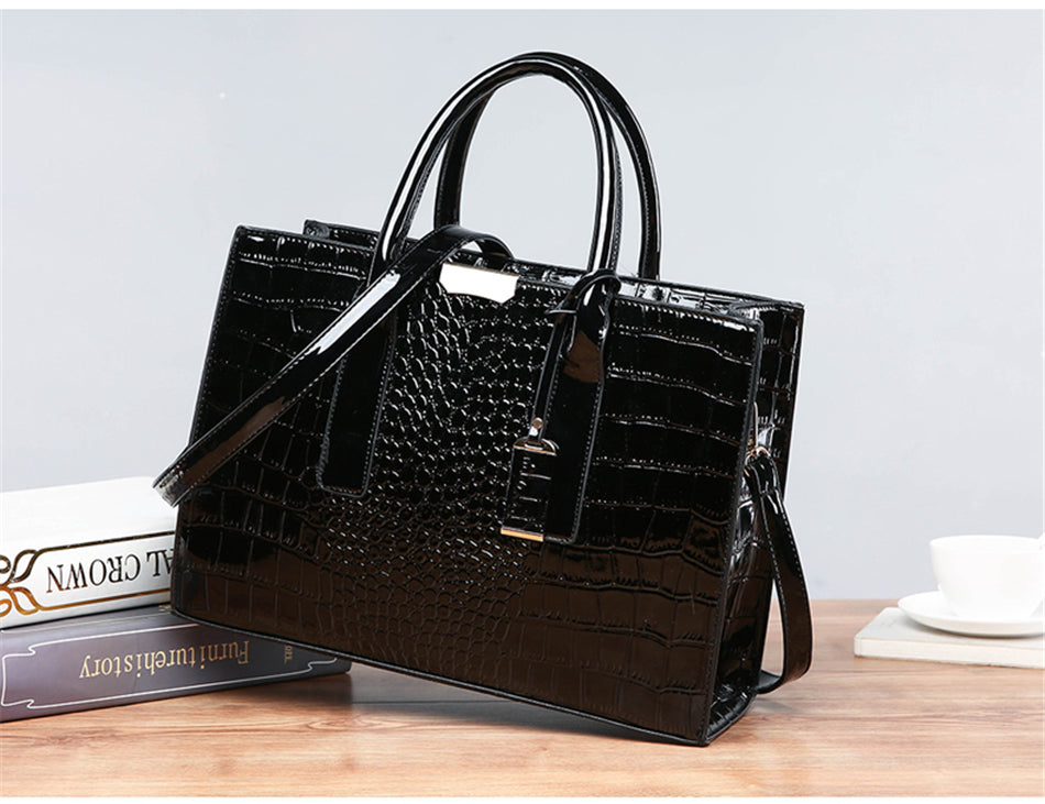 Leather Women Bags, Crocodile Female Crossbody Shoulder Hand Bags, Women High Quality Handbags