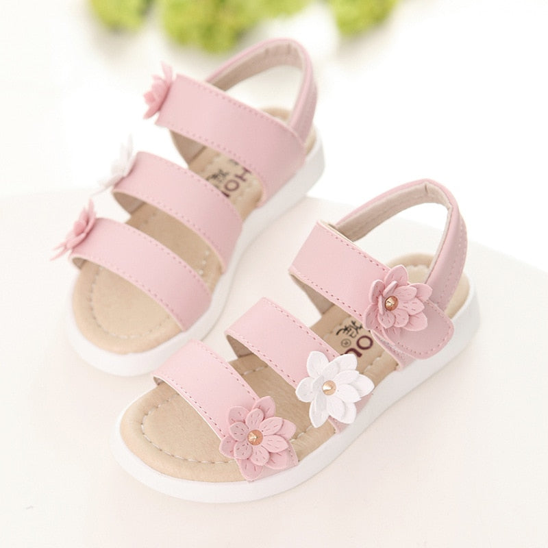 Summer Floral Princess Sandals for Girls - Stylish Gladiator Design with Sweet Softness and High Quality