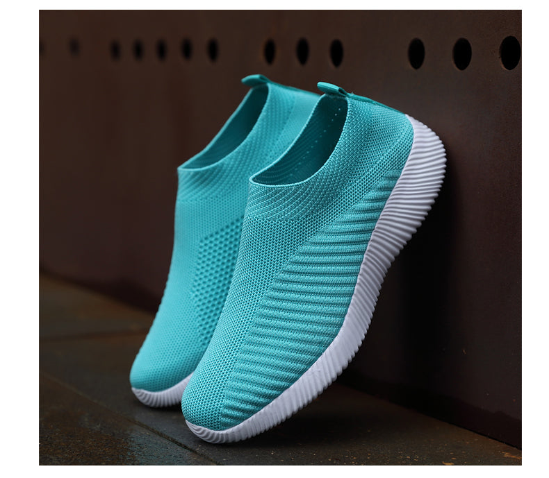 Women Vulcanized Shoes: High-Quality Slip-On Sneakers and Flats for Comfortable Walking and LoafingWalking Flat