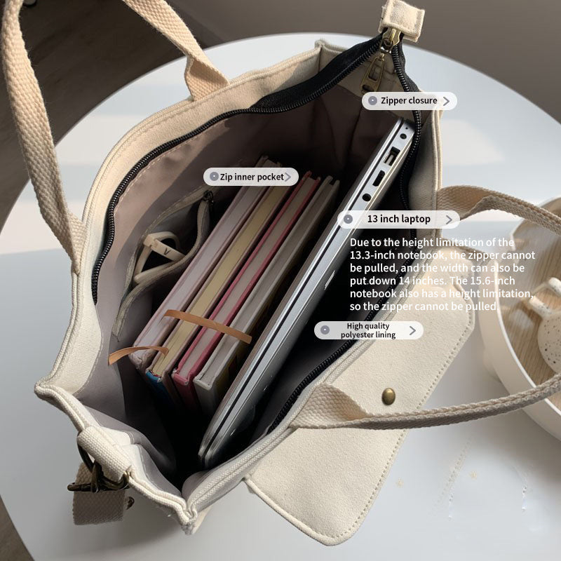 Cord-Umhängetasche für Damen, Vintage-Einkaufstaschen, Reißverschluss, für Mädchen, Studenten, Büchertasche, Handtaschen, lässige Tragetasche mit Außentasche