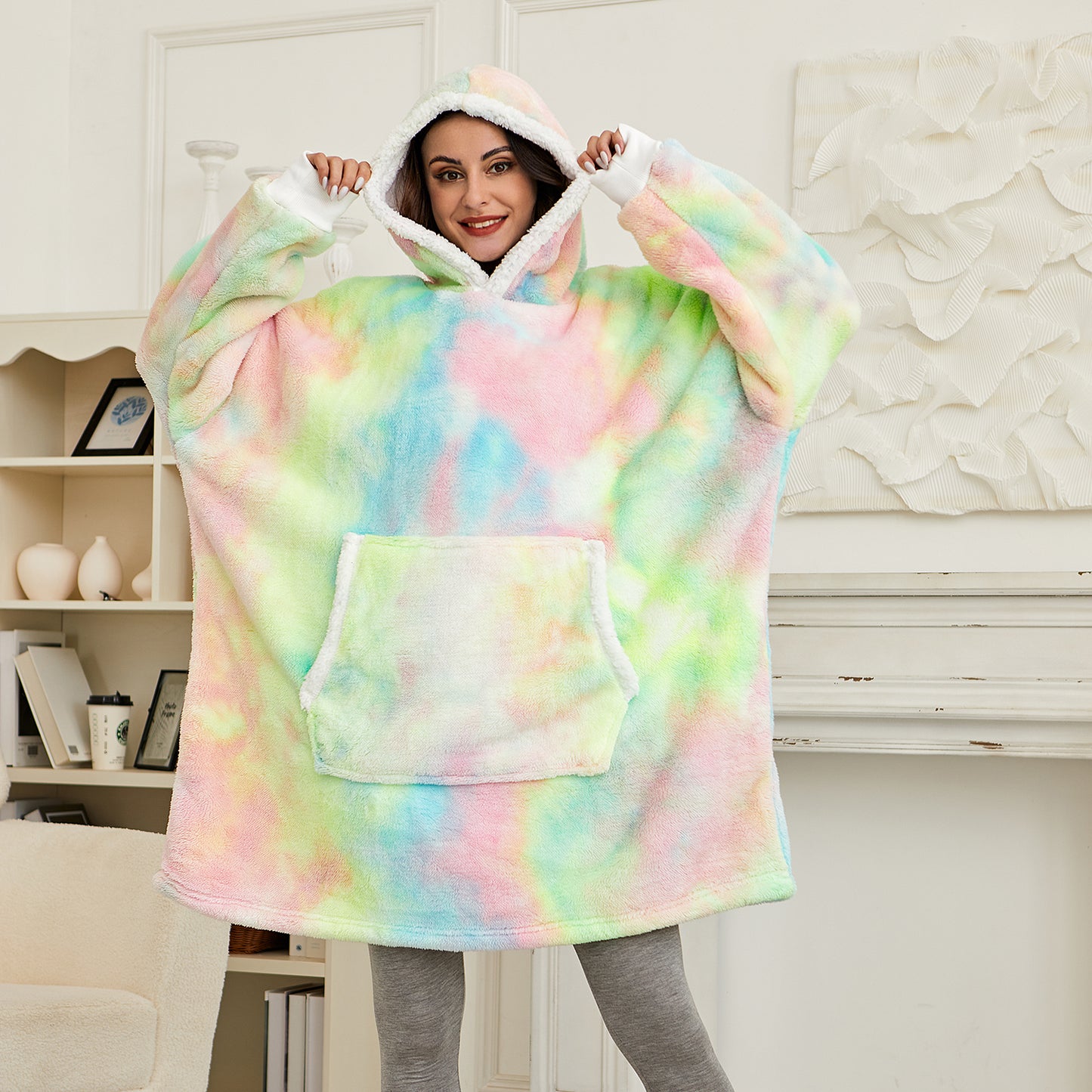 Oversized Hoodies Sweatshirt Women Winter Hoodies Fleece Blanket With Sleeves Pullover Oversize Women Hoody Sweatshirts