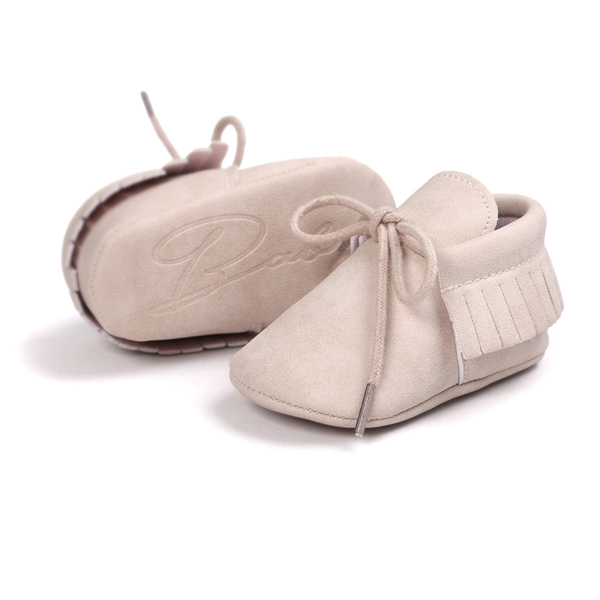 Newborn Shoes Infant Boy Girl Classical Lace-up Tassels Suede Sofe Anti-slip Toddler Crib Crawl Moccasins