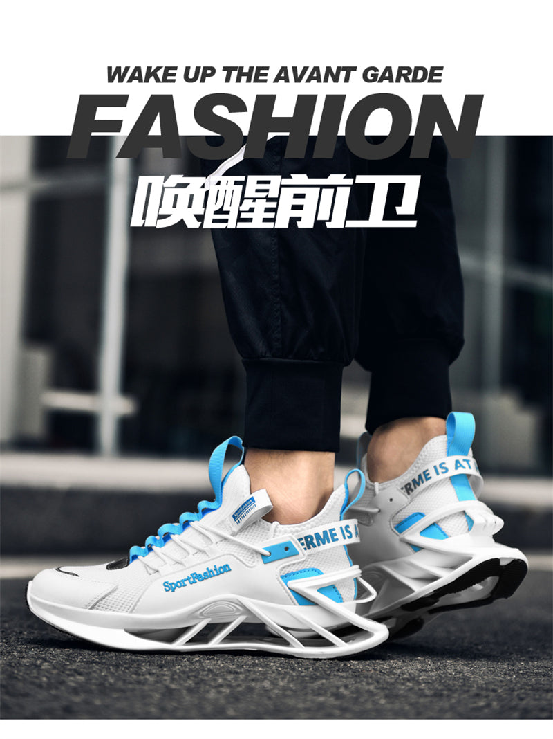 Trendy Blade Running Shoes for Men Breathable Mesh Reflective Sneakers Antiskid Damping Outsole Sport Shoes Training