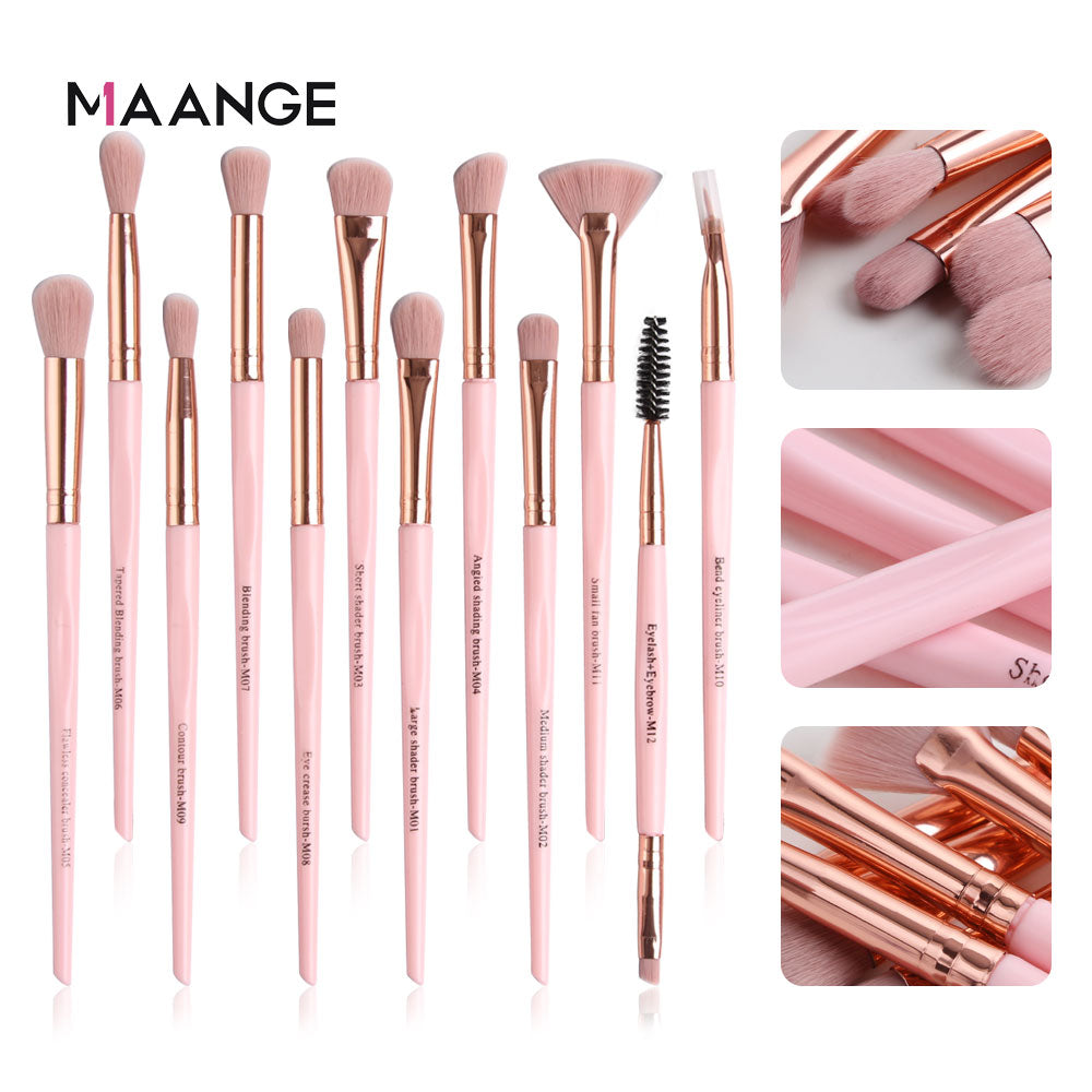 Make-up-Pinsel Pro Pink Brush, Set Puder-Lidschatten-Mischung, Eyeliner-Wimpern-Augenbrauen-Make-up, Beauty-Kosmetikpinsel