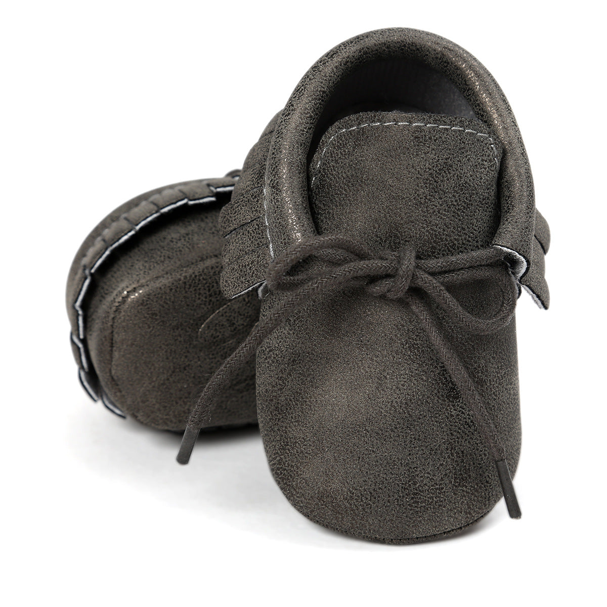 Newborn Shoes Infant Boy Girl Classical Lace-up Tassels Suede Sofe Anti-slip Toddler Crib Crawl Moccasins