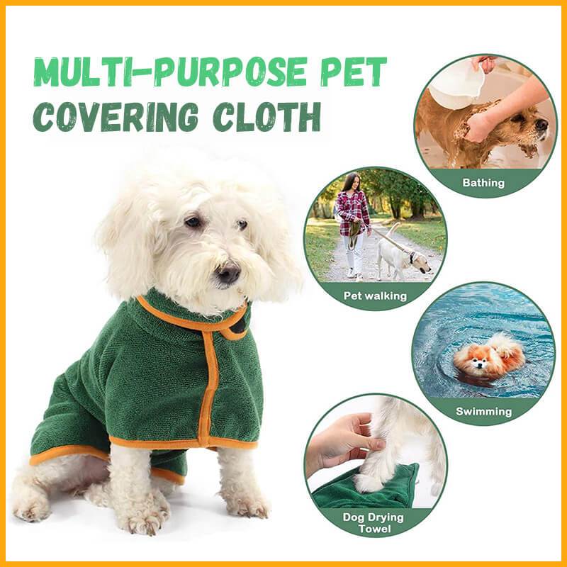 Chien Peignoir Serviette Peignoir Pet Peignoir Séchage Manteau Serviette Absorbante Pour Grand Moyen Petit Chien Super Rapide Séchage Doux Réglable