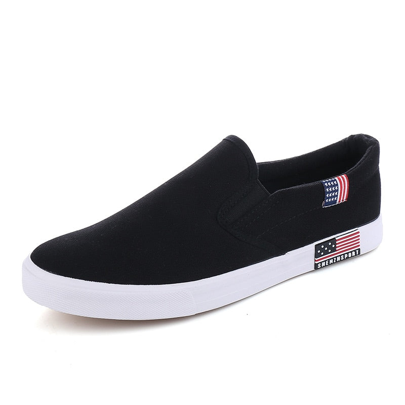 Mens Shoes Canvas Spring, Summer Slip-on Unisex, Fashion Sneakers Flats Breathable, Light Lovers Shoes Footwear