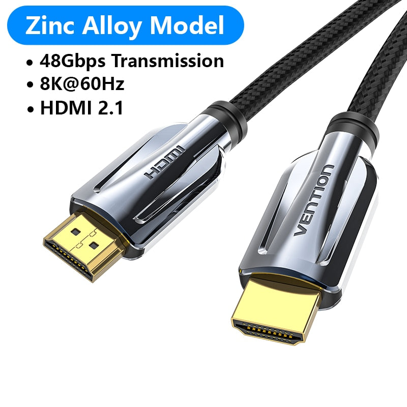 HDMI Cable 8K/60Hz, 4K/120Hz, 48Gbps HDMI Digital Cables, Splitter TV Box HDR10, Switch Cable HDMI