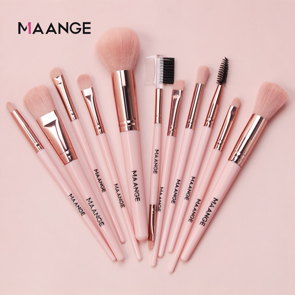 Make-up-Pinsel Pro Pink Brush, Set Puder-Lidschatten-Mischung, Eyeliner-Wimpern-Augenbrauen-Make-up, Beauty-Kosmetikpinsel