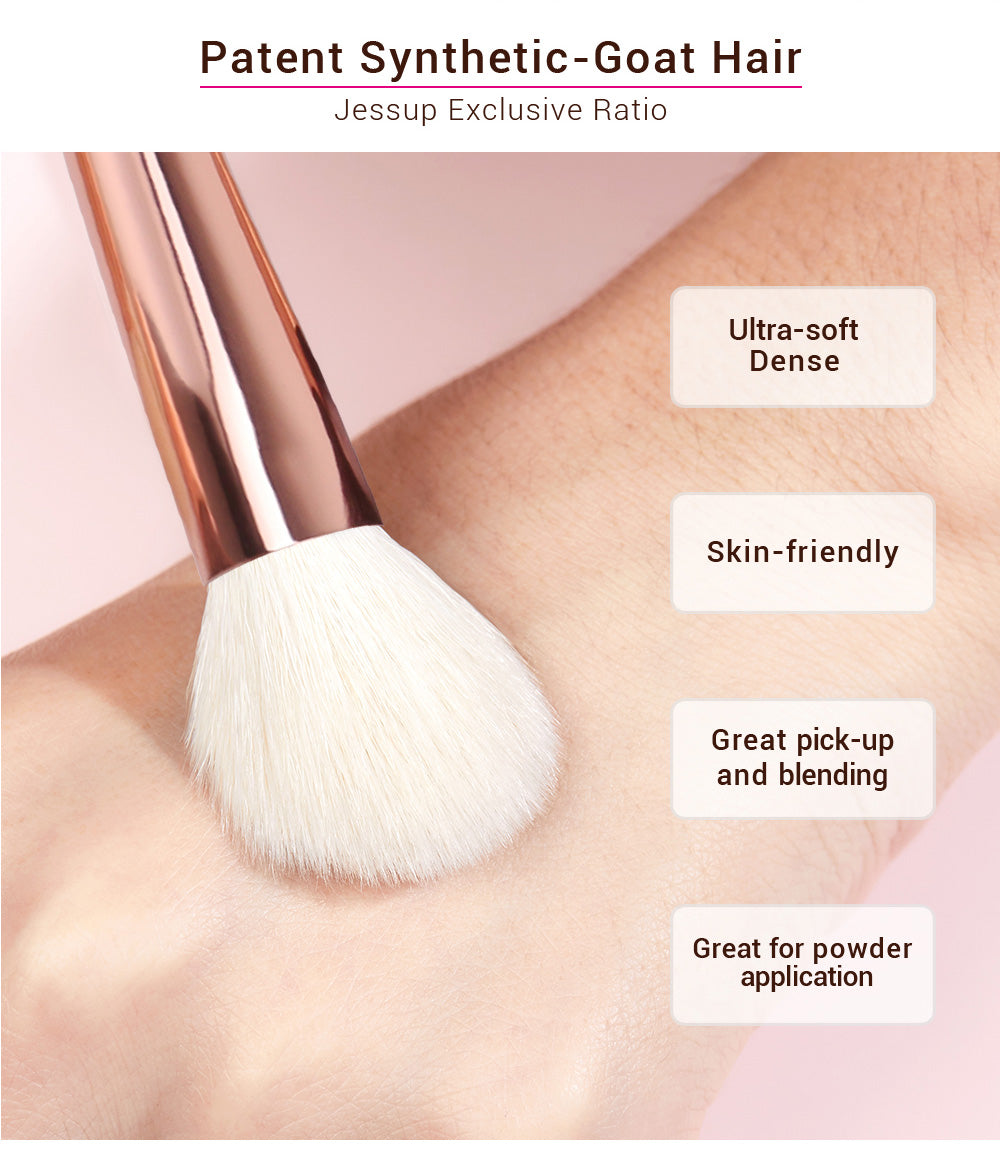 Professional Makeup brushes set, 6- 25pcs Makeup brush Natural Synthetic Foundation Powder Highlighter Pearl White T215