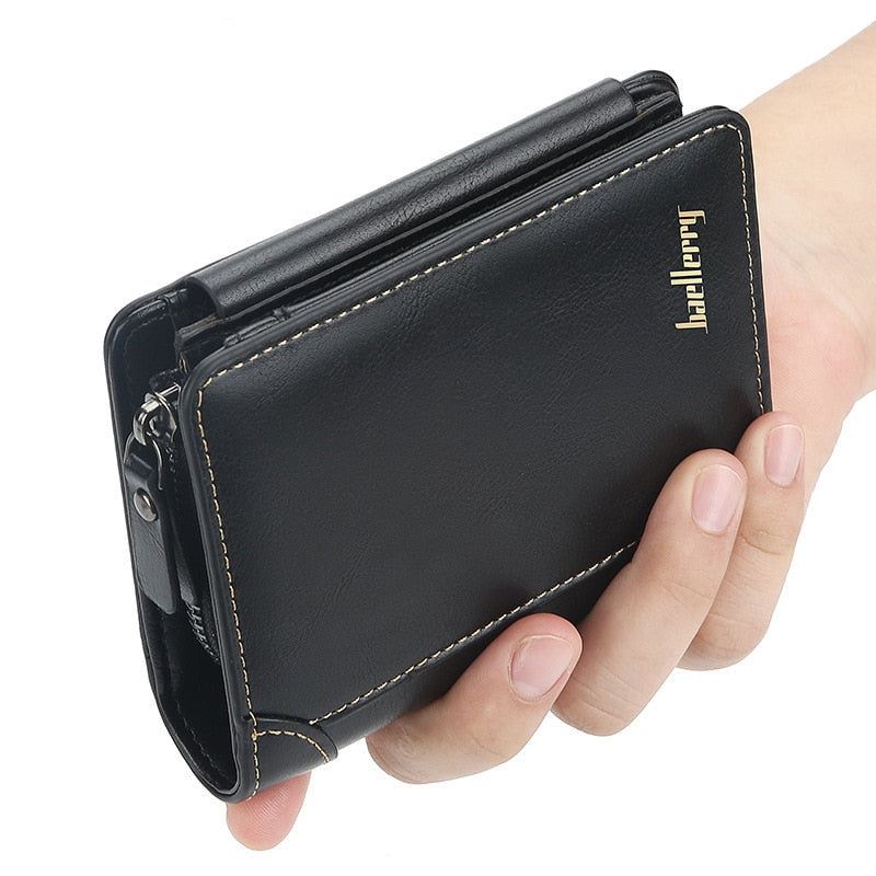 Leather Men Wallets High Quality, Zipper Desigh, Card Holder, Vintage Coin Holder, Men Wallets