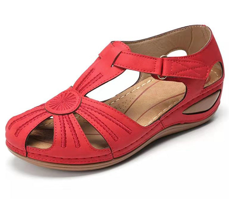 Sommer-Damensandalen, Damenschuhe mit weichem Boden, Plateausandalen, Gladiator-Absätze