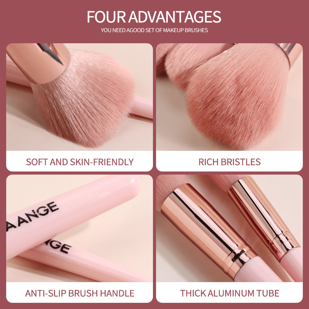 Make-up-Pinsel Pro Pink Brush, Set Puder-Lidschatten-Mischung, Eyeliner-Wimpern-Augenbrauen-Make-up, Beauty-Kosmetikpinsel