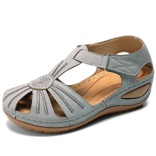 Sommer-Damensandalen, Damenschuhe mit weichem Boden, Plateausandalen, Gladiator-Absätze