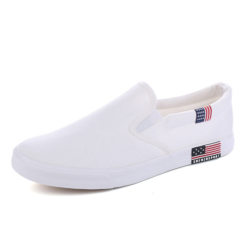 Mens Shoes Canvas Spring, Summer Slip-on Unisex, Fashion Sneakers Flats Breathable, Light Lovers Shoes Footwear